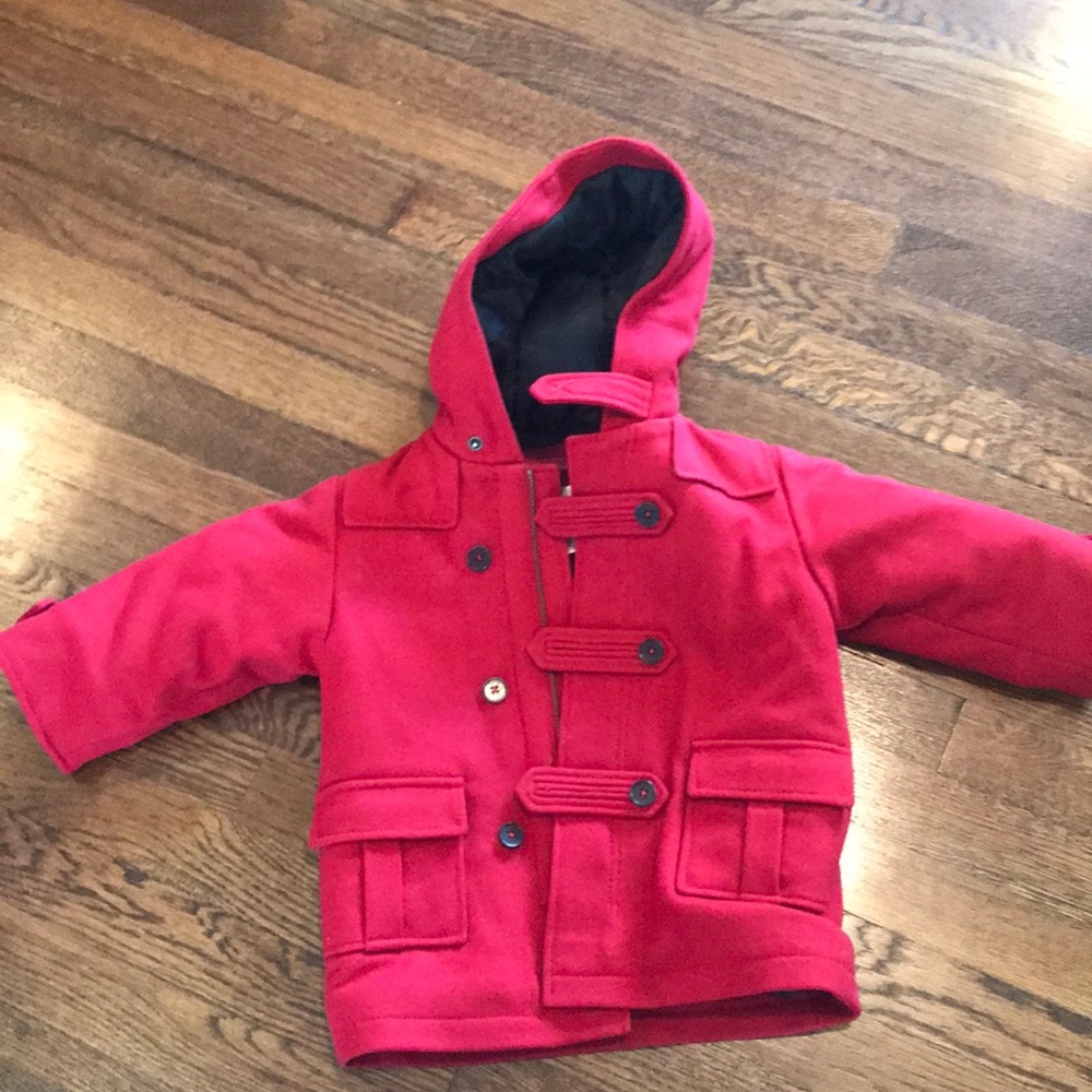 red kids jacket could be for boy or girl!